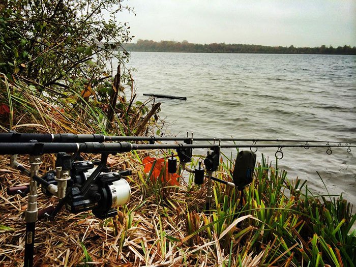 De sling op de achtergrond verraad een mooie vangst!