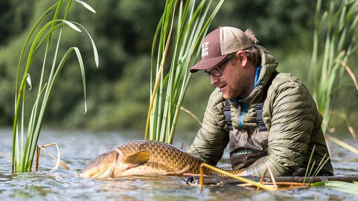 Gijs trapte af met deze mooie schubkarper.