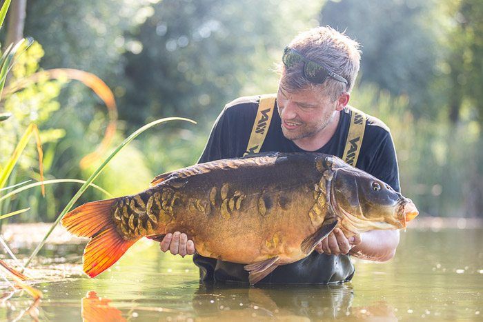 Post met een van de mooiere vissen van de sessie!